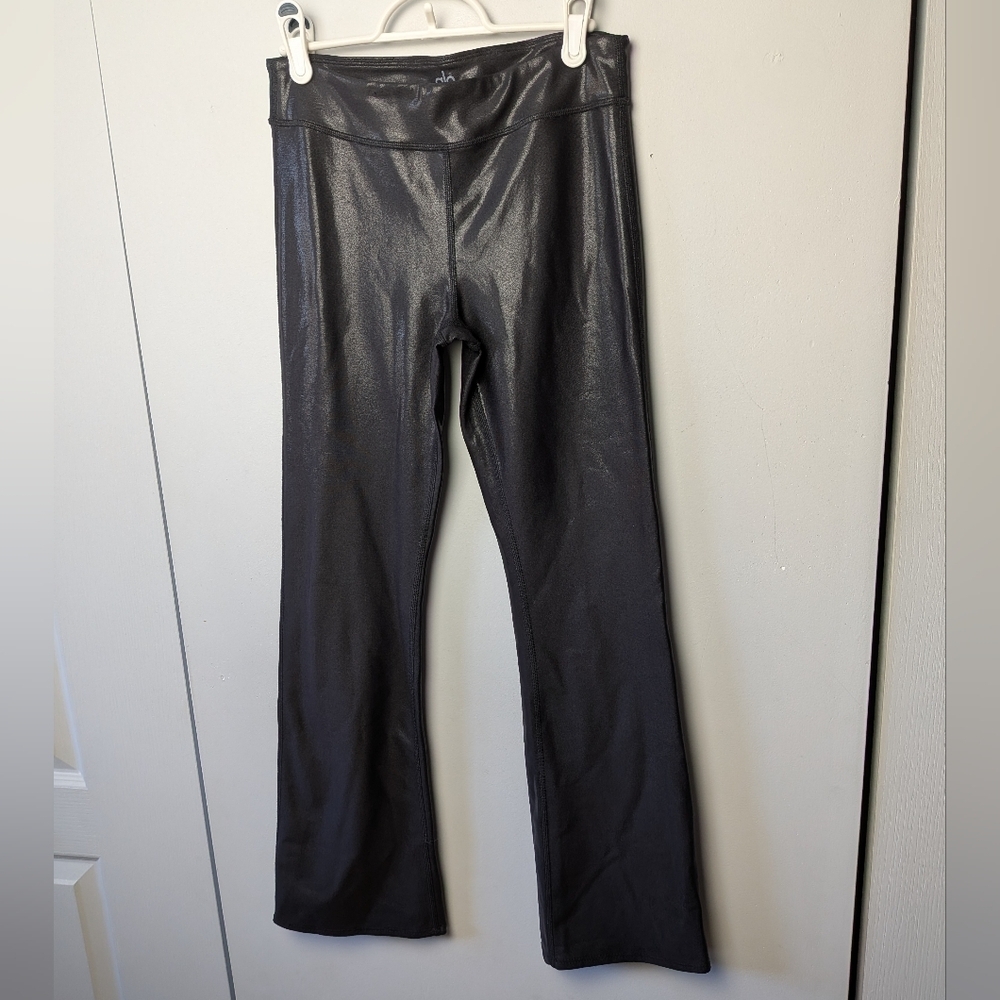 ALO Yoga Metallic Gray Flare Pants